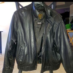 Reed Sportswear Genuine Leather-Black Men's Jacket Size L